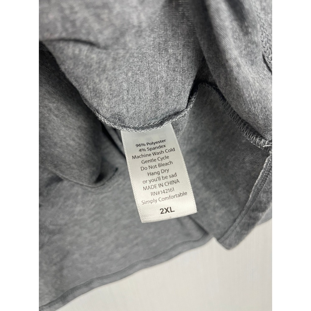 LuLaRoe Randy Raglan T-Shirt Women 2XL Gray Baseball Tee Stars Americana Casual - Picture 5 of 7